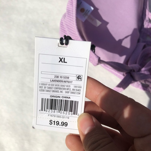 XL Light Purple Swimsuit Top - Picture 5 of 7